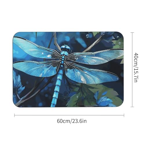 Tapis absorbant l'eau motif libellule tapis de sol intérieur