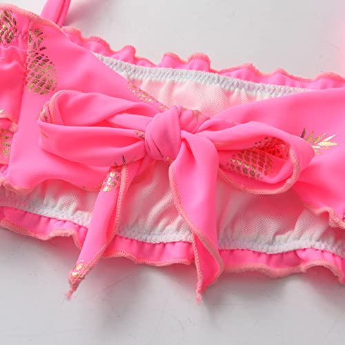 Image of DXTON Girls Summer Swimsuit Beach Sport One Pieces Ruffled Tankini Cartoon Bathing Suit Swimwear