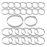 30PCS CV Joint Boot Clamp Kit, Stainless Steel Adjustable Drive Shaft Axle Boot Clamps, Universal Automotive Accessories Fit for Steering Gear Gaiters, Silver