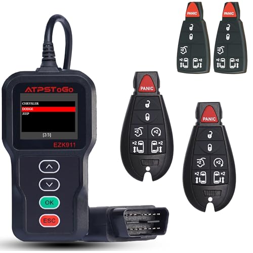 ATPSTOGO DIY Key Fob Replacement fits for 2008-2020 Dodge Grand Caravan / 2008-2016 Chrysler Town and Country Keyless Entry Remote with Interchangeable 6 & 7 Button FCC ID: IYZ-C01C, M3N5WY783X 433MHz