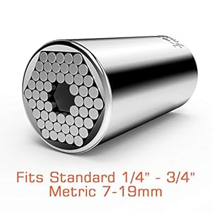 Universal Socket, Self-adjusting Socket Fits Standard 1/4'' - 3/4'' Metric 7mm-19mm, Adapter Socket for Wrench Ratchet & Power Drill, Tools Gifts for Men Him Husband Dad Father DIY Handyman Women Universal Socket Self adjusting Socket Fits Standard 14 34 Metric 7mm 19mm Adapter Socket for Wrench Ratchet Power Drill Tools Gifts for Men Him Husband Dad Father DIY Handyman Women