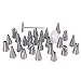 ForPeak Cake Decorating Tips Set for Icing Piping Bags Reusable Coupler Flower Nail Storage Case,26 Piece Stainless Steel Piping Dispenser Nozzle Kit