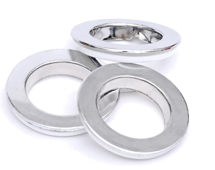 Curtain Ring and Lock Pack of 25 Silver Colour-image-34