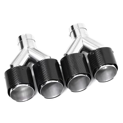 Punta de escape universal para coche tuning con doble boquilla en Y 5