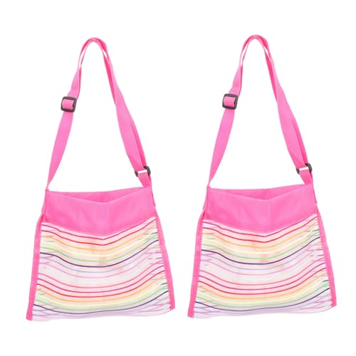 2Pcs Capacity Beach Bag Portable Mesh Tote for Shell Collecting and Beach Essentials Easy Clean Design Pool