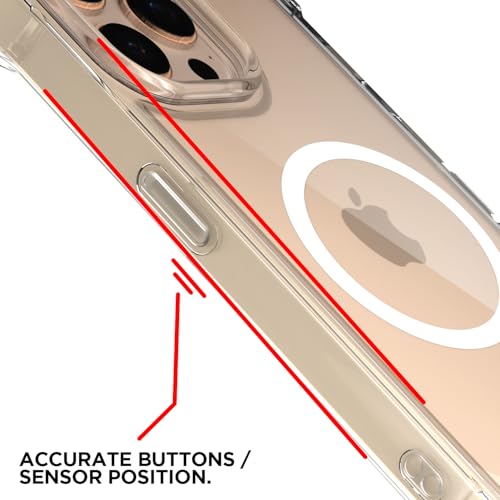 Image of Amazon Basics Back Cover for iPhone 14 Pro Mag-Safe Shockproof PC + TPU Protective Case Magnetic Support Bumper Case (Transparent Mag-Safe)