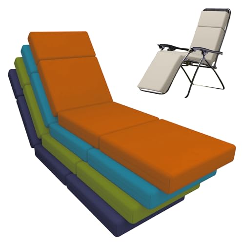 EXZFW Coussin Chaise Longue sur Mesure Couleur/Taille/Forme, Coussins pour Bains de Soleil avec Sangles, Coussin Bain de Soleil Doux, Matelas Transat pour...