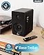 MAJORITY D40 Bluetooth Lautsprecher Boxen | 60W 2.0 Aktivlautsprecher | Studio Monitor mit 4-Treiber | Regallautsprecher für HiFi Stereo mit Optischer, RCA-, USB- und AUX-Eingang | Fernbedienung