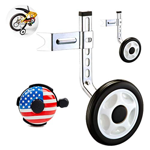Ciao! Sports & Outdoors Bicycle Training Wheels for Kids with Free Bell, Adjustable