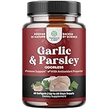 Natures Craft Concentrated Odorless Garlic Softgels - Parsley Extract & Aged Garlic Supplements - Parsley Softgels for Gut Support - 60 Ct