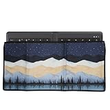 Designs colorés : le tissu en lin des housses de clavier lac ciel étoilé laisse une impression de haute qualité de designs colorés, pour un look élégant et personnalisé sur votre bureau.