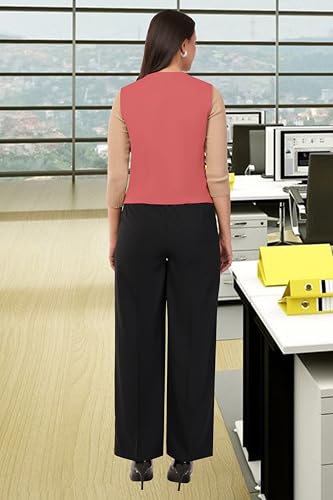 Image of SaintX Women's Waist Coat | Sleeveless | Stylish Executive Wear | Formal Blazer Waistcoat | Office wear