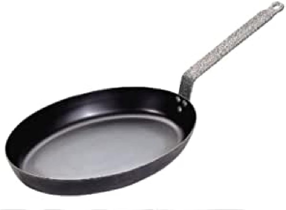 De Buyer 5301.36-Force Blue Blue Steel Oval Fish Frying Pan, Length 36 cm