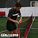 PowerNet Soccer Tennis Net | Portable Instant | Indoor Outdoor | Metal Collapsible Base Weighted | Durable Vertical Bow Posts | Quick Setup Easy Folding Storage | 1 Net + 1 Carrying Bag (18 ft x 3 ft)