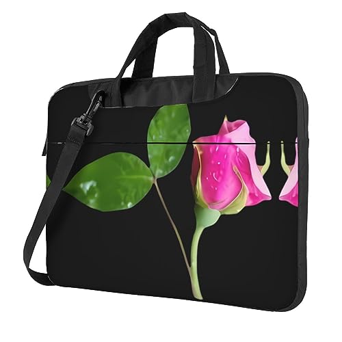 Sacoche pour ordinateur portable en tissu Oxford antichoc imprimé bourgeons de lune