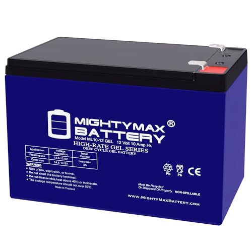 Mighty Max Battery 12V 10AH Gel F2 Replacement Battery Compatible with Power Sonic Mobility Scooter