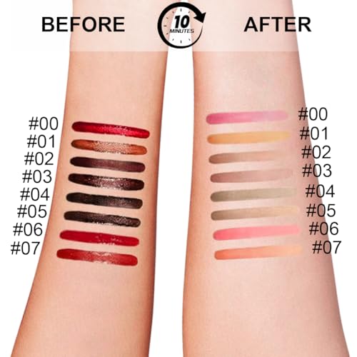 KIMIEYE 3 Colors Peel Off Lip Liner Stain with Tweezer, Long Lasting Waterproof Lip Tint Stains Makeup Set with Matte Finish for Women, Natural Look, Easy to Use, for All Skin Types (#0,1,5)