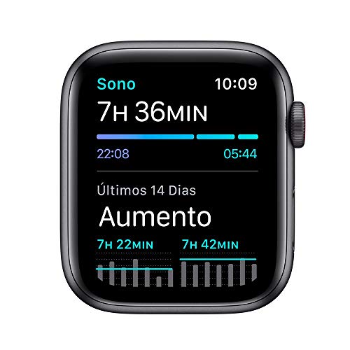 Apple Watch Se Cellular + Gps, 44 mm, Alumínio Cinza Espacial, Pulseira Esportiva Preto - Myf02be/a