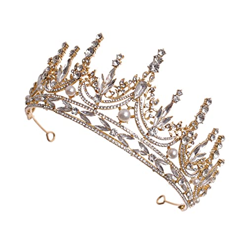 Tiaras para el pelo que no pesan con pedrería barroca antideslizante para novias