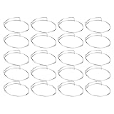 20PCS Expandable Bangle, Adjustable Stainless Steel Anti Rust Bangle Lightweight Handmade Wire Blank Silver Bracelet for DIY Jewelry Making Gold Platinum