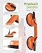 Saker Laminate Floor Gap Repair Tool,Suction Cup Lifter with Rubber Mallet,Floor Gap Repair Kit,for Floating Wood Floors and Moving Glasses (Orange)