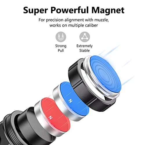 MidTen Magnetic Bore Sight, Red or Green Laser Bore Sight Kit Multiple Caliber, Professional Laser Bore Sighter Rifling Scratch Proof, Suitable for Sighting Scopes Hunting Magnetic Connection