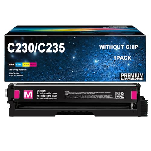 Cartouche C230 C235 magenta sans puce pour remplacer vos toners usagés facilement