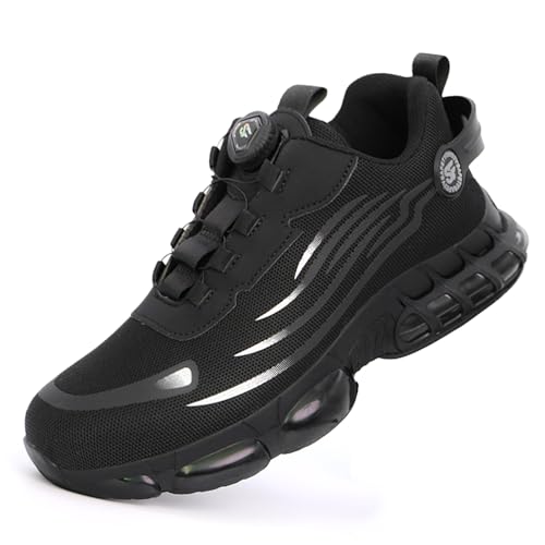 Steel Toe Shoes for Men,Lightweight Work Shoes,Mens Indestructible Safety Boots,Puncture Proof Construction Steel Toe Sneaker.