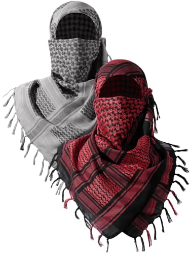 Image of FREE SOLDIER Scarf Military Shemagh Tactical Desert Keffiyeh Head Neck Scarf Arab Wrap with Tassel for Men Women
