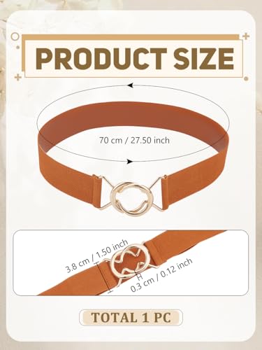 1Pcs 27-1/2 inch(70cm) Polyester Elastic Corset Belts, Invisible Belt with Alloy Ring Buckle for Dresses Jeans2