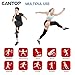 Cantop Compression Knee Pads Leg Sleeve Support Protector Sports Brace for Volleyball Basketball Football, Sold as Pair (Black, S)