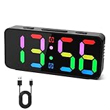 【Alimentation de secours par piles】Ce réveil numérique LED est alimenté par USB de manière stable et peut être connecté à une prise secteur, un ordinateur ou une batterie externe. Quatre piles AAA sont incluses en cas de coupure de courant (piles non fournies). En cas de panne de courant, l'heure et les réglages sont automatiquement sauvegardés, vous évitant ainsi de les reprogrammer. Cette double protection garantit un fonctionnement stable et ininterrompu du réveil.