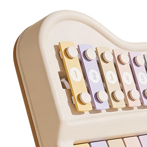 Piano juguete para niños portátil con 8 teclas de colores musicales para casa y exteriores 7