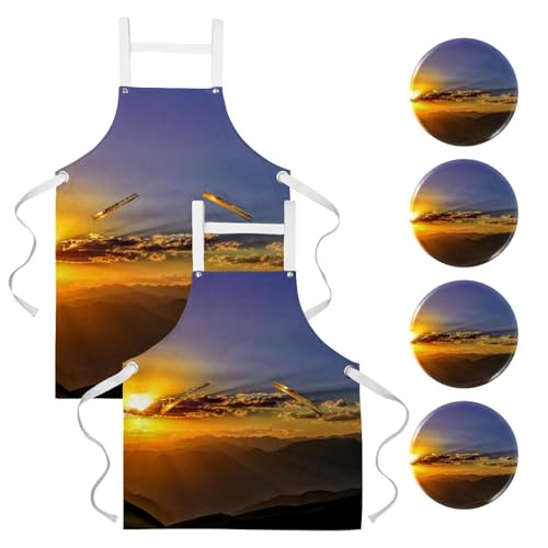 Tablier de serveuse anti-taches pour le nettoyage de la maison et la cuisine créative avec broches