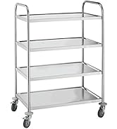 Amazon.co.jp: 厨房専門店 安吉 ステンレス ワゴン 棚板780mm×440mm 4