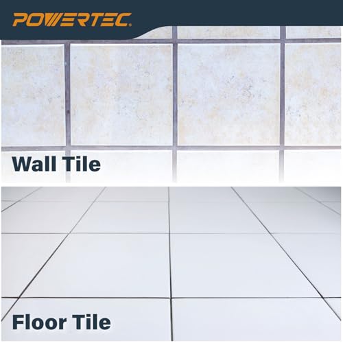 Image of POWERTEC Tile Leveling System 1 /16 inch Threaded Spacer Clips, Flat Base Strap for Spacing and Leveling Tiles 100 Pieces (72107)