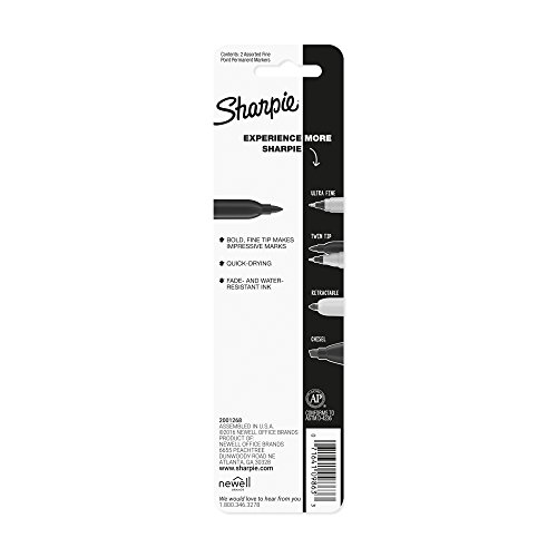 Image of Sharpie Color Burst Permanent Markers, Fine Point, Assorted, 2-Pack (1948378)