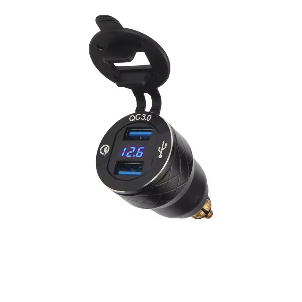 Amazon.co.jp: zmart オートバイ USB 充電器 DIN Hella ソケット QC3.0