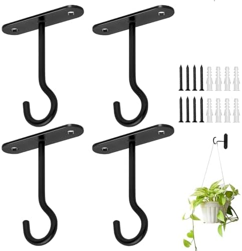 Amazon.com: yalanle 4pack Ceiling Hooks for Hanging Plants,Plant Hanger ...