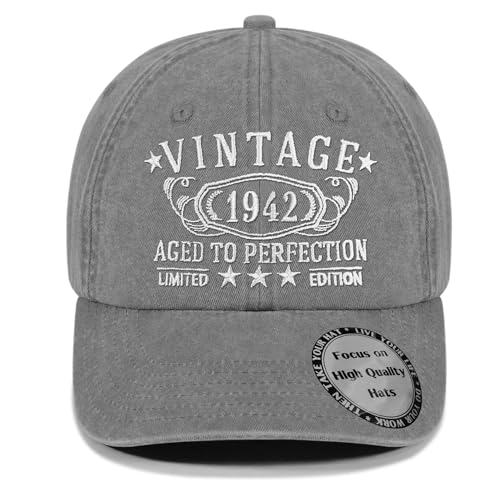 84th Birthday Gifts for Men Women,1942 for 84 Year Old Woman Man Vintage Hat,Parents Turing 84th