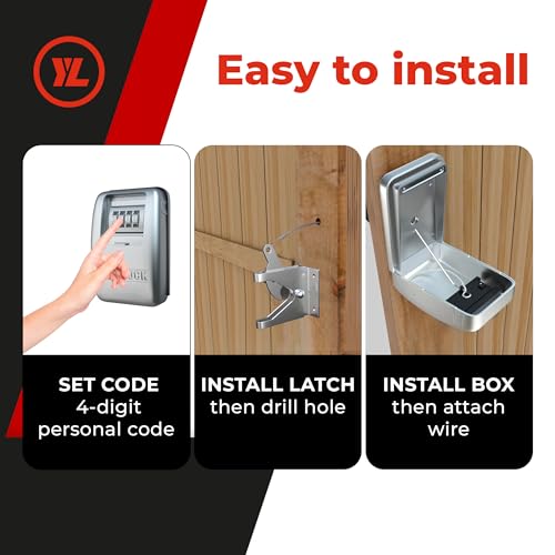 Image of Keyless Gate Lock - Secure Fence Lock and Latch - Strong Durable System XLS - Heavy Duty - 1-Pack