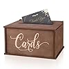 Wooden Wedding Card Box with Slot Farmhouse Wedding Decoration for Reception Card Box with Lid for Wedding Gifts Money Baby Bridal Shower