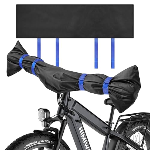 Omtofo Lenkerschutzhülle Ebike Transportschutz Regenschutz Lenkerschutz Schutzhülle Schutz vor Nässe Staub und Schmutz Lenkerschutz Ebike mit Zips Für alle Fahrradlenker (Blau)