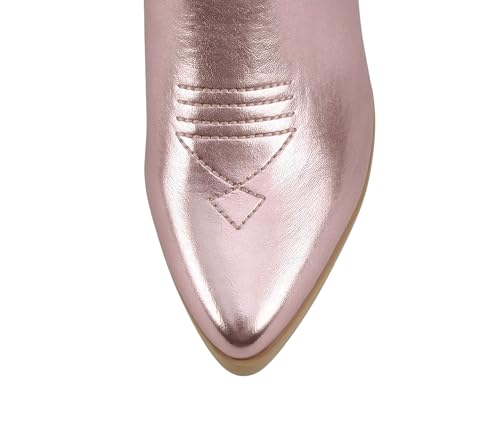 Image of Soda inchBLAZING inch ~ Women Western Bootie Pointe Toe with Low Heel (Wide Fit Available)