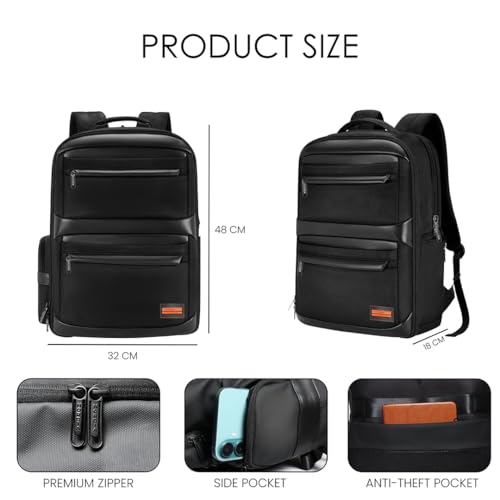 Image of Nordia Laptop Backpack - Sleek & Waterproof, Multi-Compartment Design, and Padded Straps for Work, School & Commute