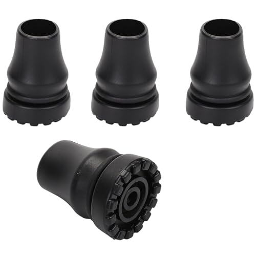 BetterJonny - 4Pcs Cane Tips, BetterJonny Non Slip All Terrain Crutch Tips, Walking Cane Accessories, Rubber Replacement Cane Tips for Canes