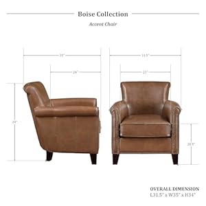 Lexicontopgraingenuineleatherchairaccentchairsforlivingroomwithsolidwoodframerolledarmrestnailheadtrimcomfyreadingchairforbedroomofficewaitingroomcognac Urban Country Home Decor Lexicon top grain genuine leather chair accent chairs for living room with solid wood frame rolled armrest nailhead trim comfy reading chair for bedroom office waiting room cognac urban country home decor