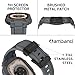 amBand Bands Case Screen Protector Compatible with Apple Watch Ultra 3/2/1 49mm, M1 Sport Series Rugged Cover Strap and 9H Tempered Glass Film, Protective Bumper for iWatch 49 mm Men Gray