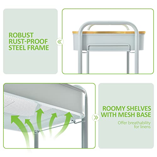 Toolf 3-Tier Rolling Cart, Metal Utility Cart With Detachable Tray Top, Storage Craft Art Cart Trolley Organizer Serving Cart Easy Assembly For Office, Bathroom, Kitchen, Kids' Room, Classroom #TOP7