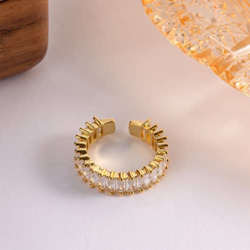 18K Gold & Silver Adjustable Love Elegant Ring Set with Cubic Zirconia | Eternal Stacking Rings for Women | Symbolic Jewelry Gift for Anniversary, Valentine's Day2